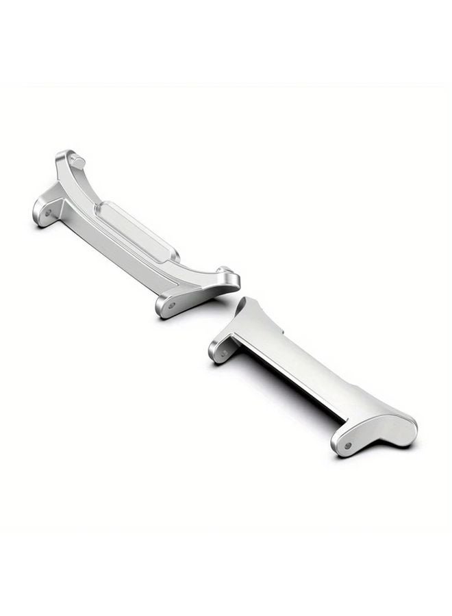 Metal Connectors For Samsung Galaxy Watch 7 Ultra 47mm Band Silvery Black Quick Fit Adapter - Image 5